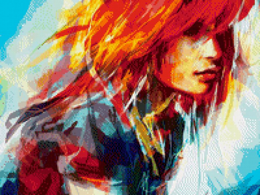 Рыжая девушка - женщина, девушка, рыжая - предпросмотр