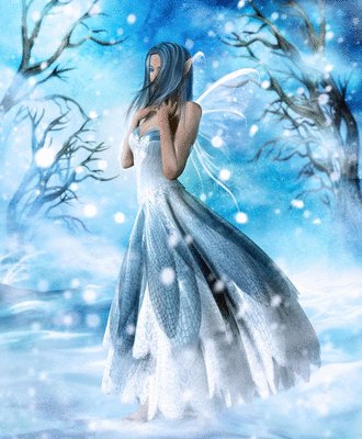 фея зимы - картина фэнтэзи - оригинал