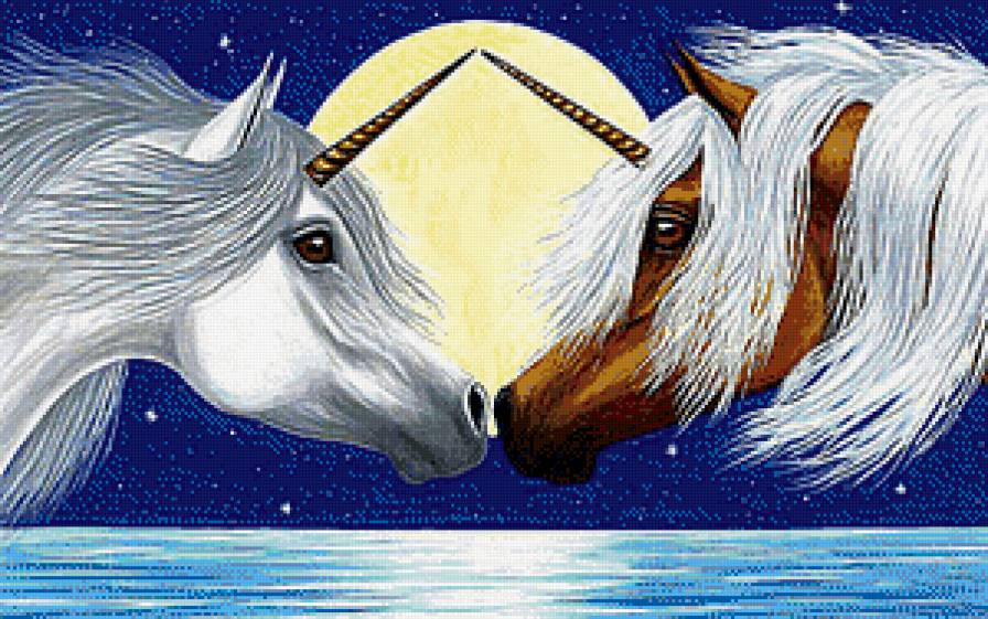 Единороги - кони, животные, фэнтези, единороги - предпросмотр