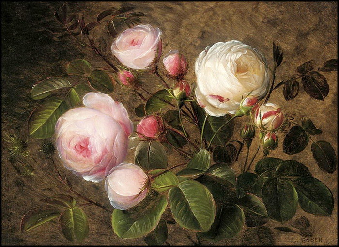 Johan L.Lensen - roze w malarstwie - оригинал