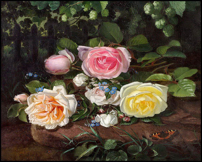 Otto D.Ottesen - roze w malarstwie - оригинал