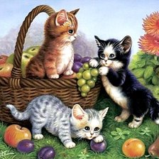 Схема вышивки «Котята»