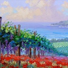 Схема вышивки «Виноградная лоза.Mikki Senkarik»