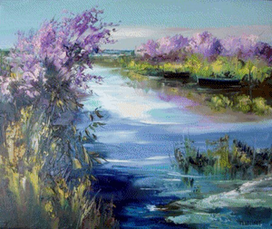 Берег.Мишель Везинет - живопись, мишель везинет - предпросмотр