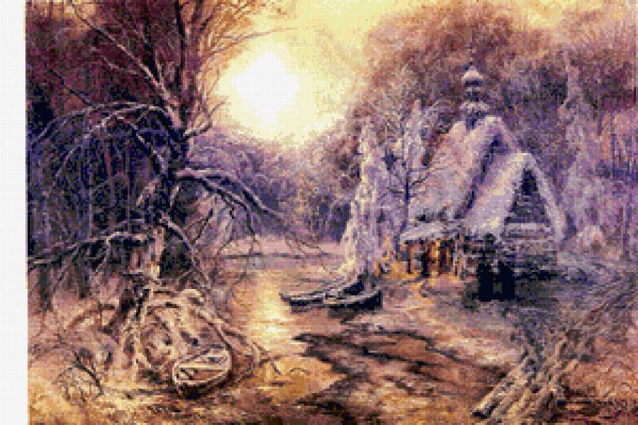 монастырь в снегу - природа, снег, храм, зима, церковь, монастырь - предпросмотр