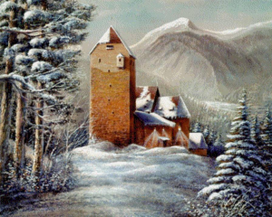 Замок - пейзаж, замок - предпросмотр