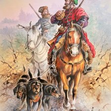 Схема вышивки «охота»