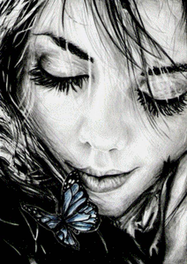 Красота женщины - бабочка, женщина - предпросмотр