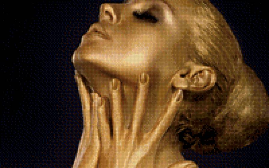 Женщина в золоте - женщина, золото, портрет - предпросмотр