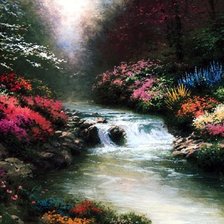 Схема вышивки «Цветущая река.Томас Кинкейд»