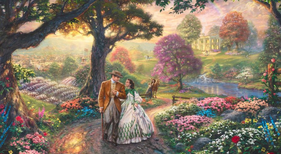 Унесенные ветром.Томас Кинкейд - томас кинкейд, живопись - оригинал