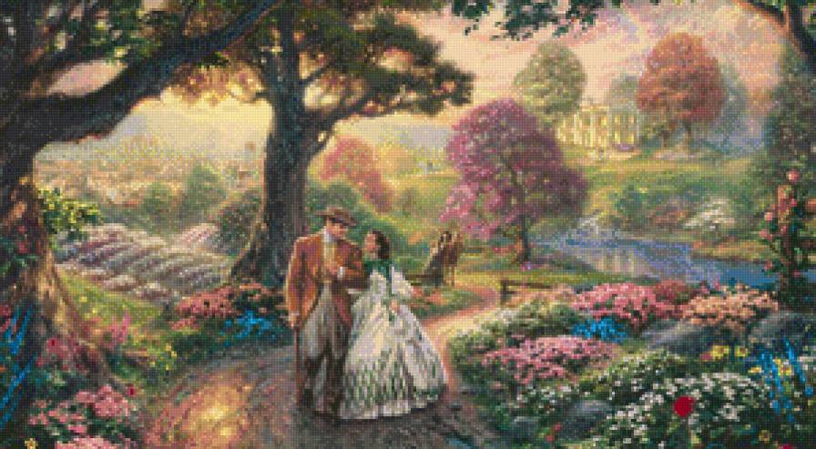 Унесенные ветром.Томас Кинкейд - живопись, томас кинкейд - предпросмотр