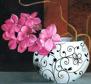 Изящный розовый. - ваза, натюрморт, цветы - оригинал