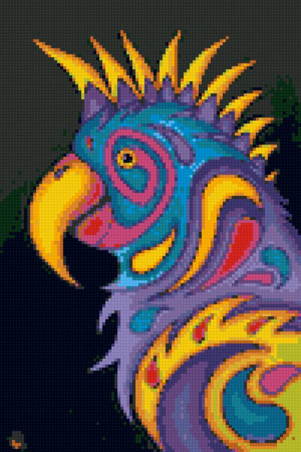 Попугай - ярко, попугай - предпросмотр