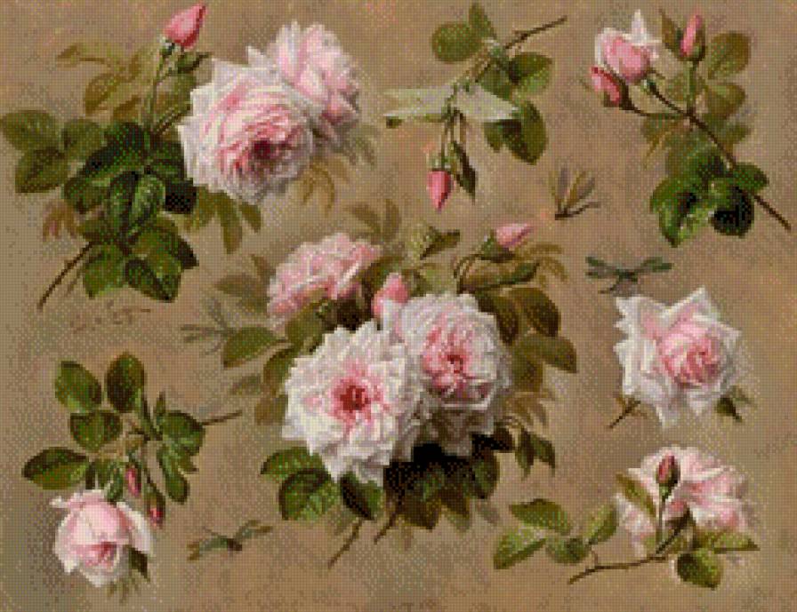 Paul Longpre - roze w malarstwie - предпросмотр