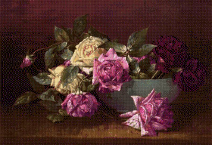 Paul De Longpre - roze w malarstwie - предпросмотр