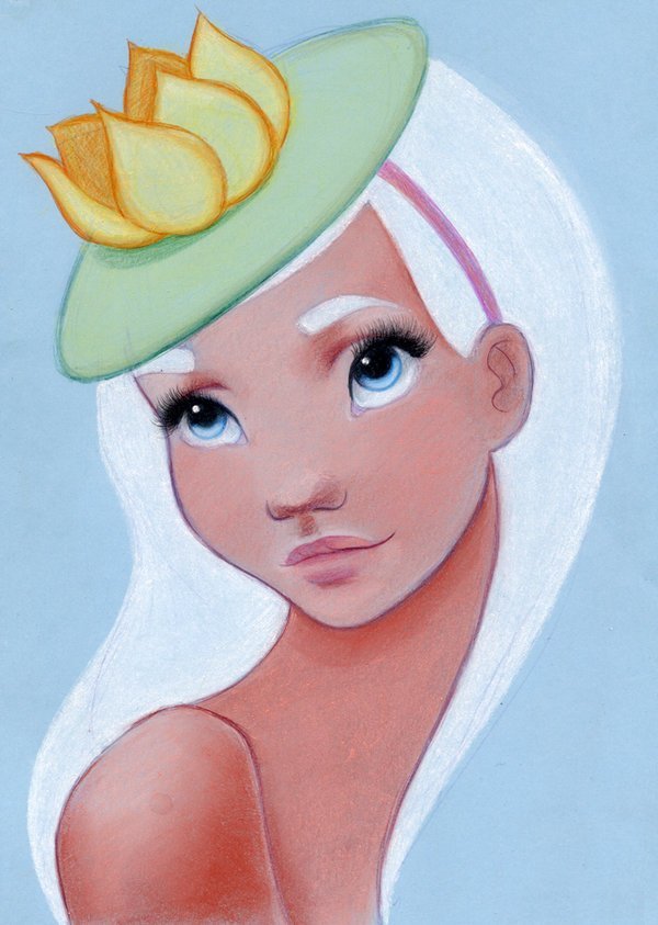 Белая лилия - девушка, цветок - оригинал