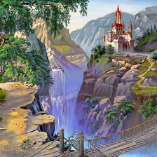 Схема вышивки «замок на скале»