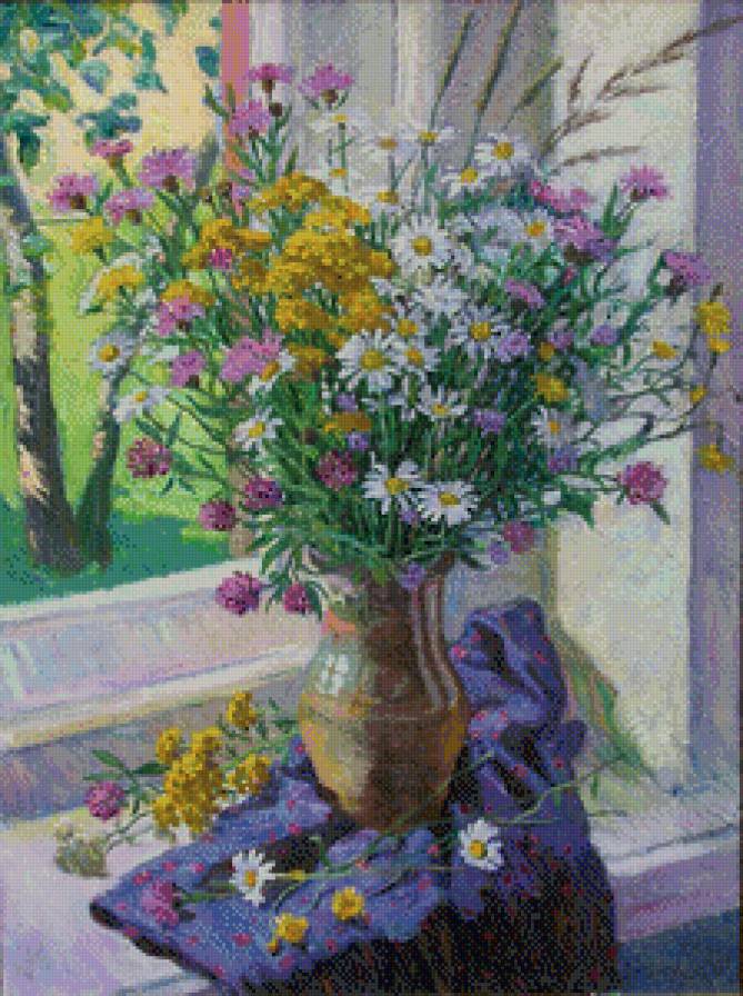 Букет полевой - натюрморт, букет, цветы - предпросмотр