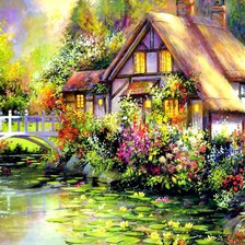 Схема вышивки «Дом»