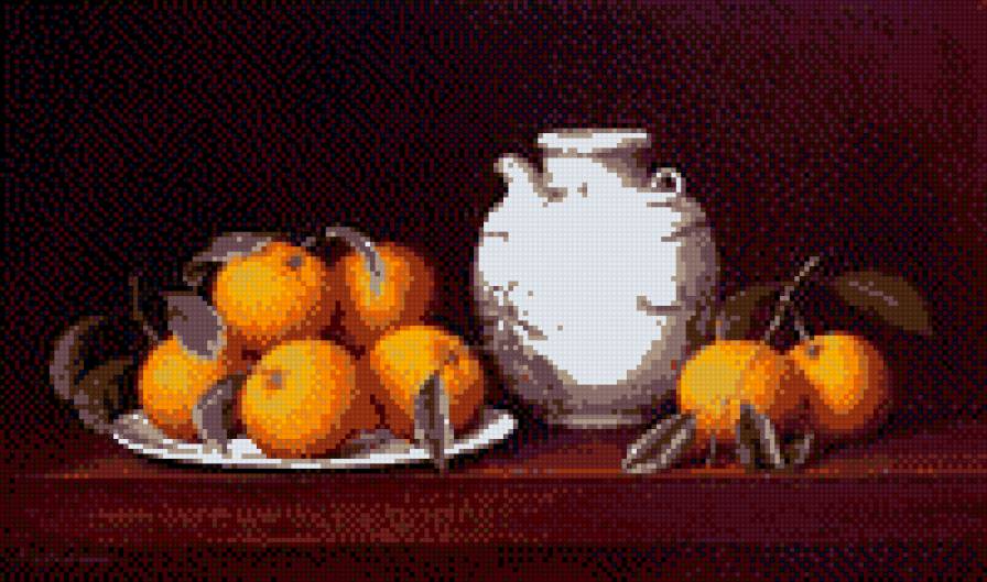 ВКУС АПЕЛЬСИНОВ - вазы, натюрморт, фрукты - предпросмотр