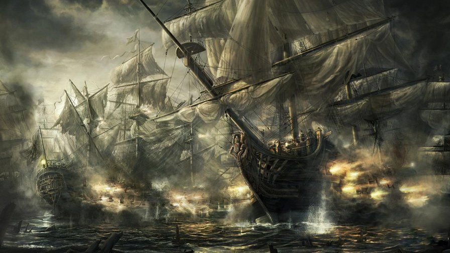 морской бой - корабли, море - оригинал