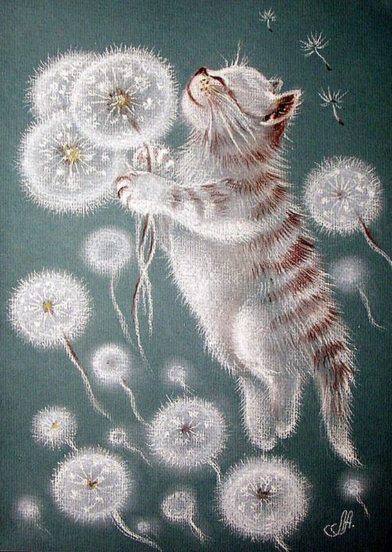 пушок - картина кошки - оригинал