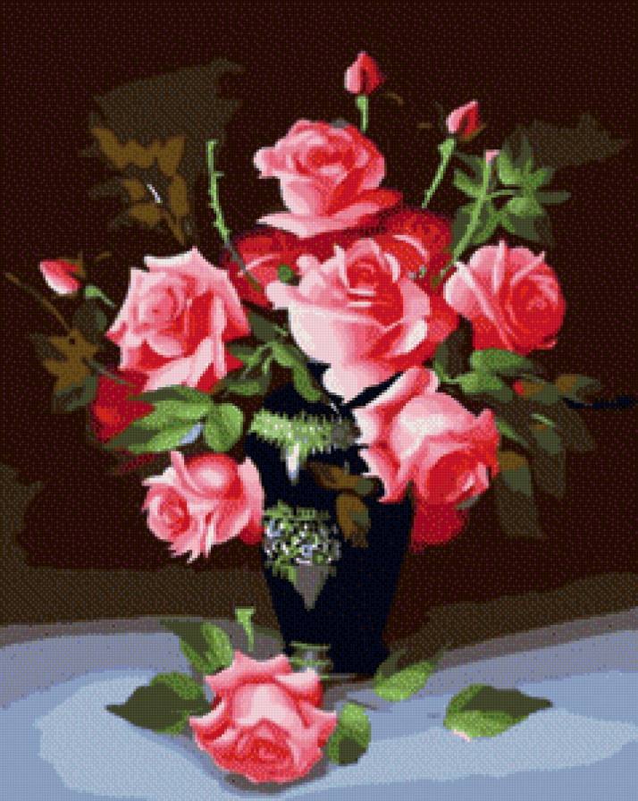 Букет роз - цветы, натюрморт, розы - предпросмотр