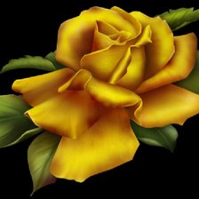 Схема вышивки «Желтая роза»