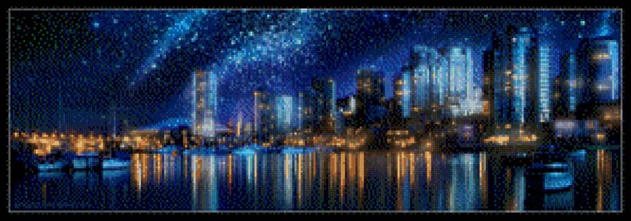 ночной город - пейзаж - предпросмотр