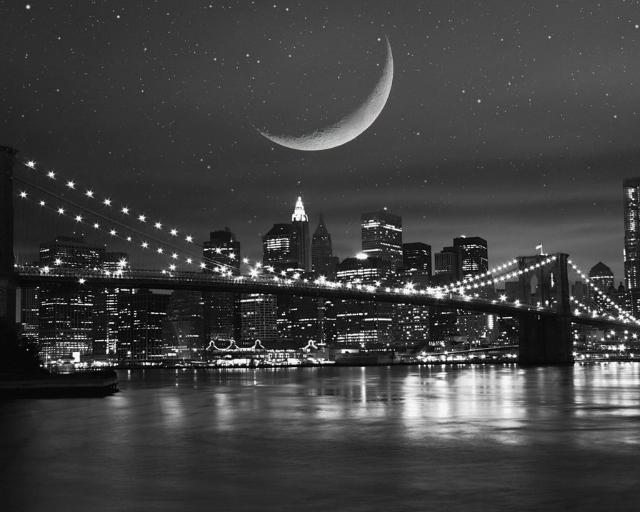 ночной город - пейзаж - оригинал