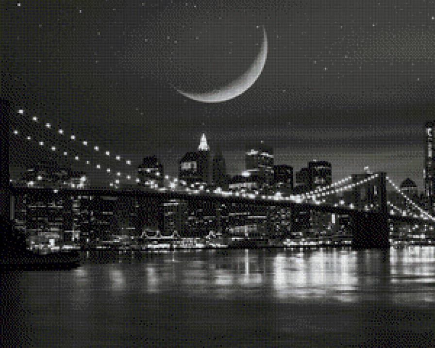 ночной город - пейзаж - предпросмотр