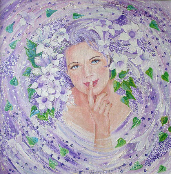 сереневое чудо - фэнтези, девушка, портрет, образ - оригинал