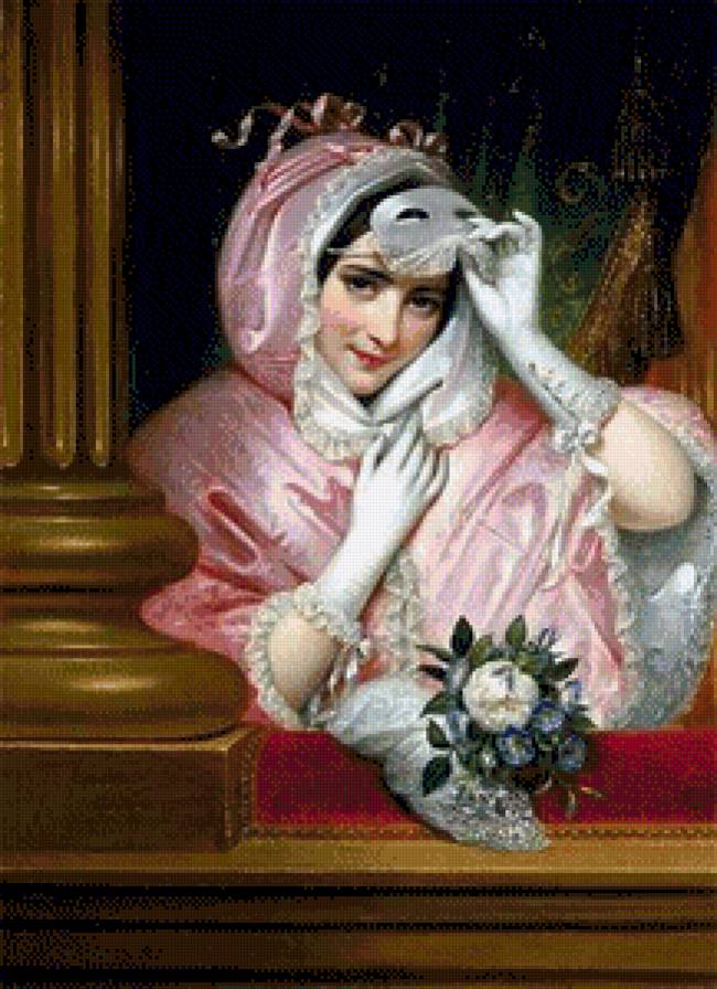 загадочная - в маске, в театре, девушка - предпросмотр