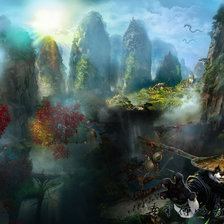 Схема вышивки «Пандария»