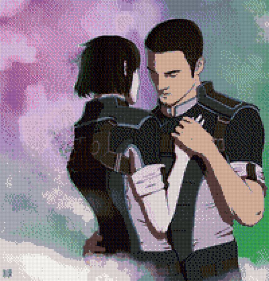 Пара - шепард, кайден, игра, мужчина, женщина, mass effect - предпросмотр