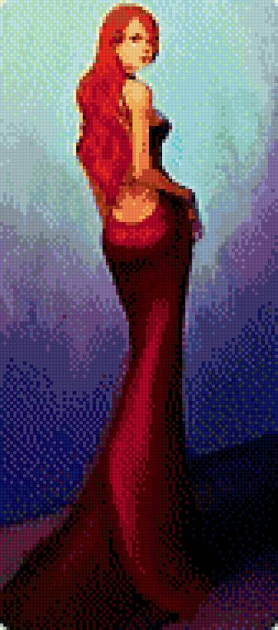 дама в красном - предпросмотр