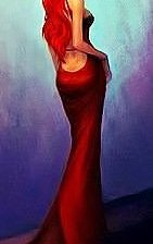 дама в красном