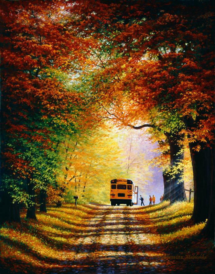 Осень.Чарльз Уайт - пейзаж, чарльз уайт, живопись - оригинал
