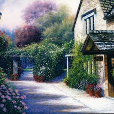 Схема вышивки «Тихая улочка.Чарльз Уайт»