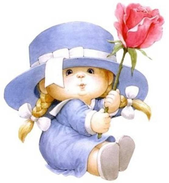 девчушка - дети, люди, девочка, цветок - оригинал