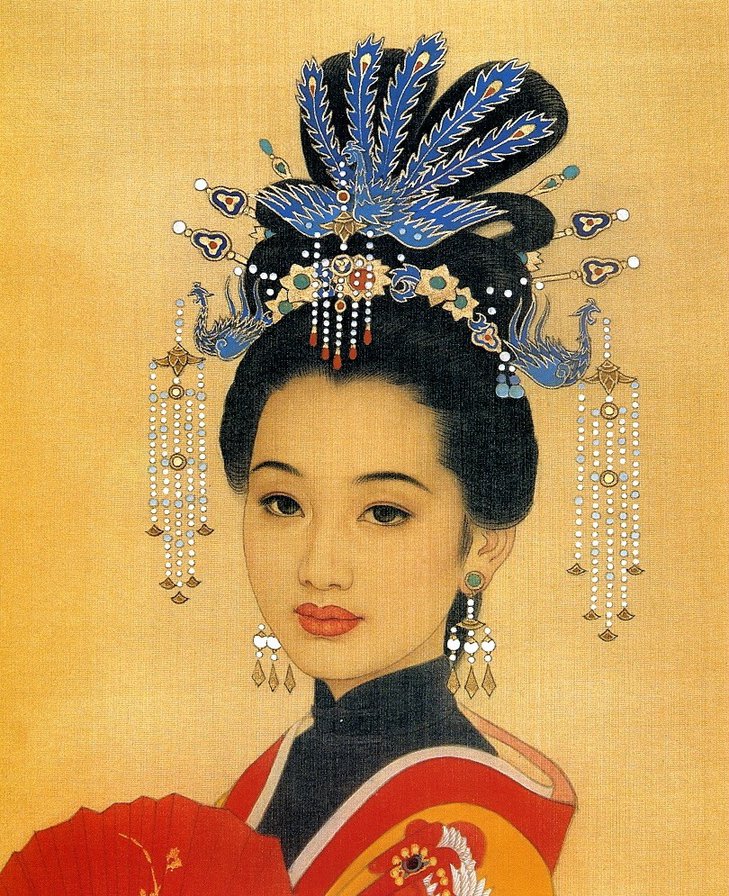 Японская девушка - картина, восток, портрет, японка, девушка - оригинал