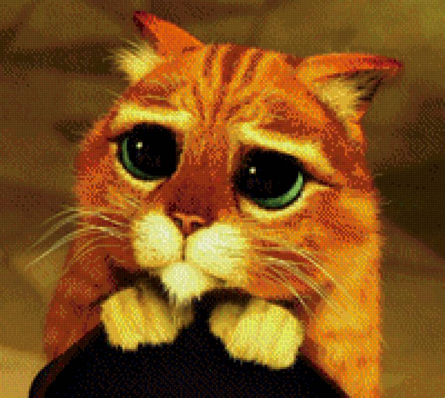 Кот из мультика Шрек - кот, мультик, шрек - предпросмотр