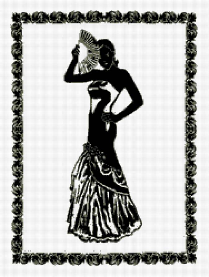 девушка - девушка, силуэт - предпросмотр