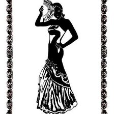 Оригинал схемы вышивки «девушка» (№585724)