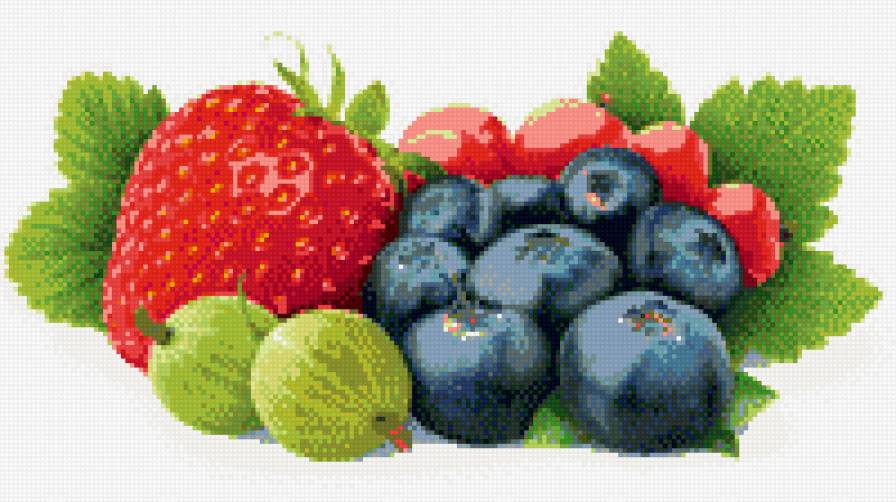 Натюрморт - еда, кухня, черника, натюрморт, фрукты, виноград - предпросмотр