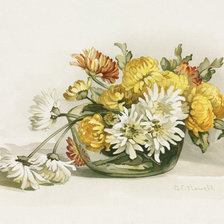 Оригинал схемы вышивки «Цветы в вазе» (№586075)