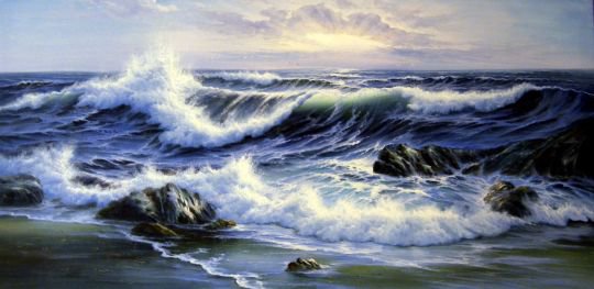 волна - пейзаж, волна, океан, море - оригинал