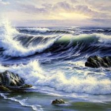 Схема вышивки «волна»