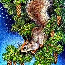 Схема вышивки «Белочка»